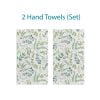 Coordinated Leafy Green Watercolor Floral Hand Towel Set by Ozscape Designs