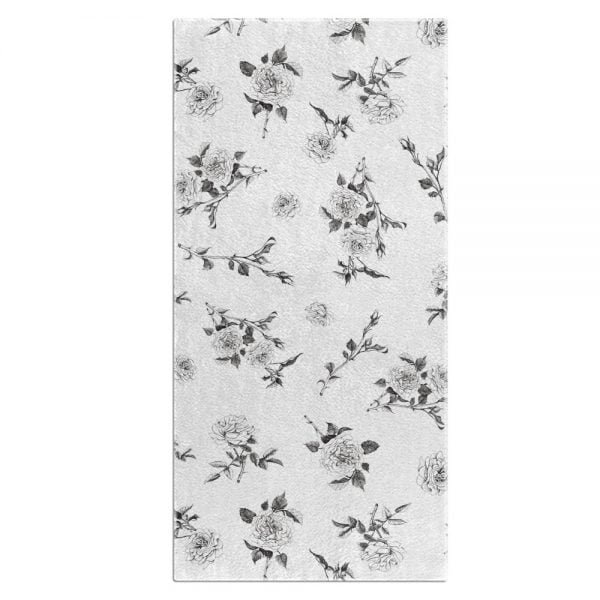 Black And White Floral Bath towels