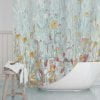 Blue Floral Wildflower Shower Curtain For A Modern Farmhouse Cottage Garden Vibe