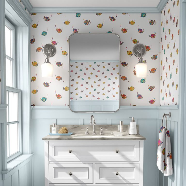 kids bathroom wallpaper