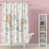 Pretty Mermaid sisters Fabric shower curtain