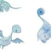 blue dinosaur print on kids bath towels