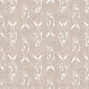 close up of coastal shower curtain with fish print
