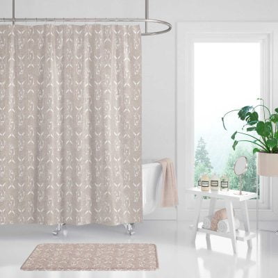 modern coastal bathroom shower curtain