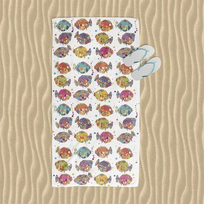Colorful Fish Kids Beach Towel