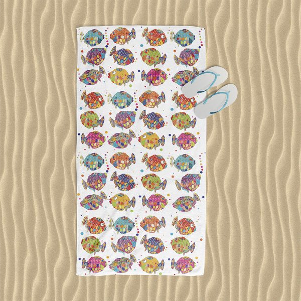 Colorful Fish Kids Beach Towel