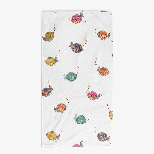 Kids Beach Towels With Colorful Fish