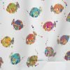 Detail View Kids Shower Curtain with colorful Fish