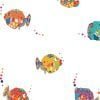 Close up of Kids beach towel with patterned colorful fish