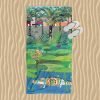 Kids Beach Towel With Colorful Jungle Crocodile
