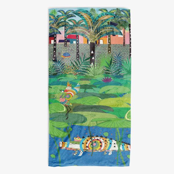 kids bath towel for a jungle bathroom theme