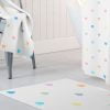 love heart bath mat and shower curtain set