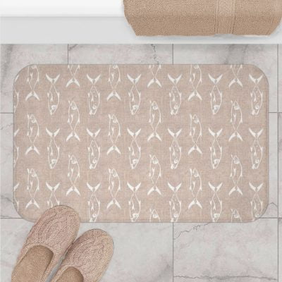 Beige-fish-bathmat