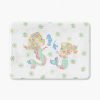 little girls bathroom microfiber non slip mat with pink mermaids pattern