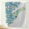 kids patterned bath towel detail with blue seahorse