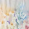 detail view floral bath towel