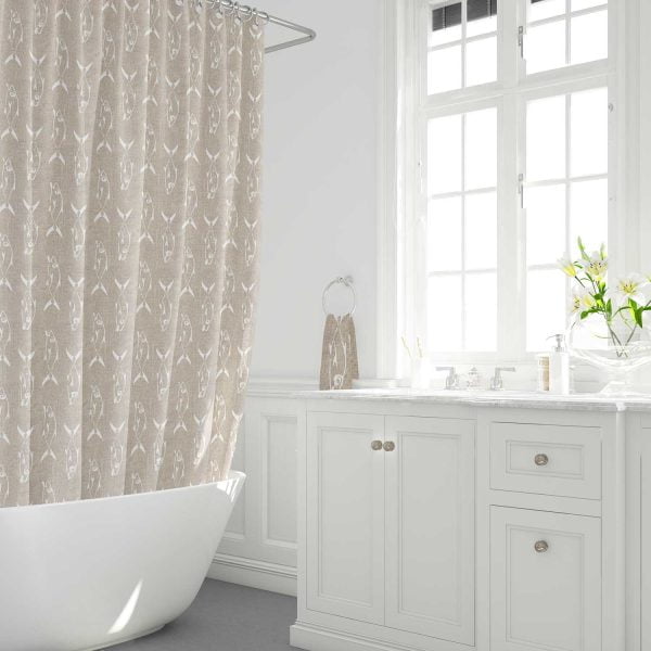 beach hosue coastal shower curtain