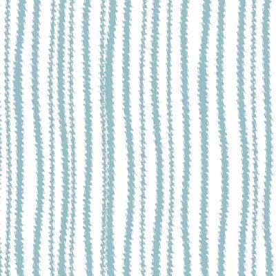 Blue Wavy Stripes on Shower Curtain