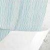 Coastal Breeze-Wavy Striped Blue And White Shower Curtain