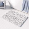 Fun Kids Non Slip Bath Mat With Black and White Elephants