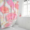 tropical pink flamingo shower curtain set
