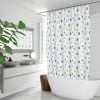 Ozscape Designs blue and green polka dot shower curtain