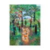 Jungle Tiger Tropical Bathroom Wall Art Print For Childrens Bathroom Decor