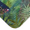 Close Up Hemmed Childrens BAth Mat with Green Tropical Jungle Print