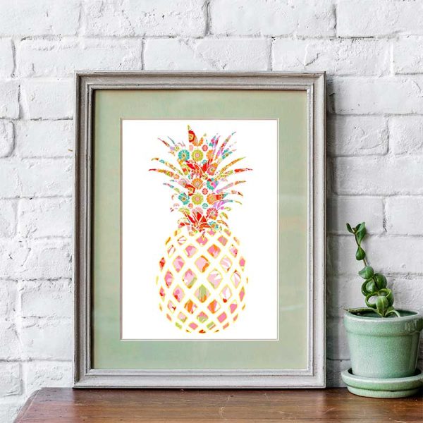 Abstract Pineapple Art Print