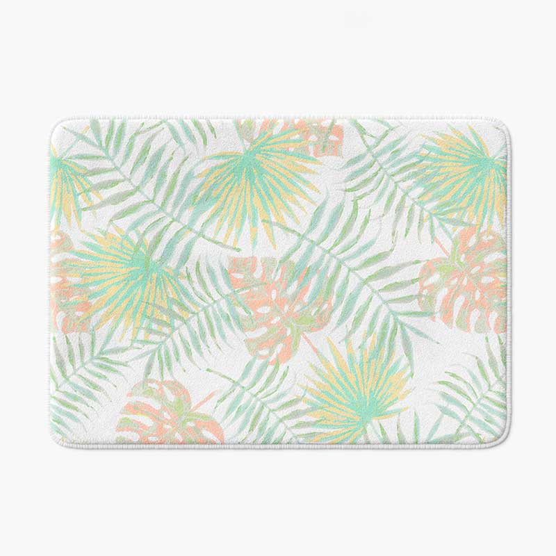 Non Slip Bath Mat With Comfortable Memory Foam And Bahamas print