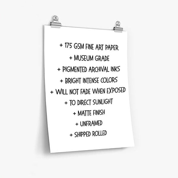 Bathroom Wall Art Print Features