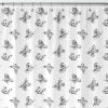 Black And White Butterfly Shower Curtain For Kids BAthroom