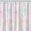 Delicate Butterfly Fabric Shower Curtain For Pink Bathroom Decor