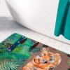 Soft memory Foam mold Resistant, Quick Drying BAthroom Rug With Jungle Tiger Print