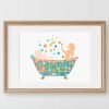 Funny Childrens BAthroom Wall Art Print