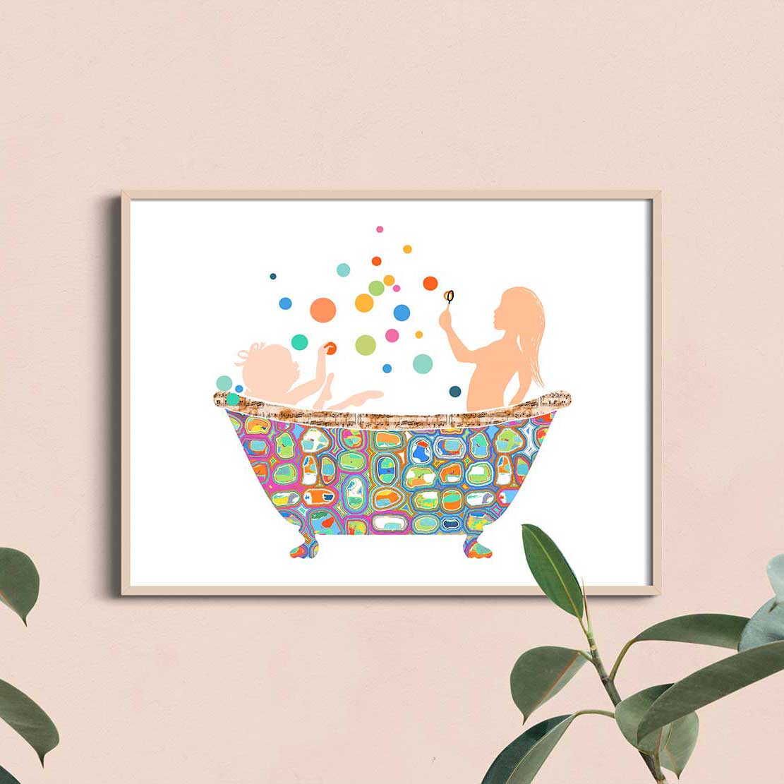 Shared Sibling BAthroom Wall Decor
