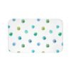 Fun Blue And Green Polka Dot Kids Non-Slip Bath Mat