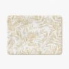 Beige and white watercolor Leaves Printed Non Slip Bath mat.