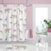 pink elephant shower curtain set for toddler bathroom