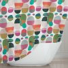 Colorful Geometric Fabric Shower Curtain