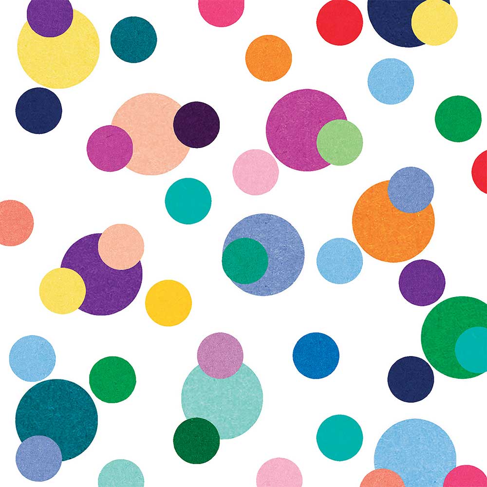 Circus Polka Dot Shower Curtain For Kids Detail View