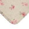 shabby chic rose floral bath mat