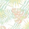 Close-up of abstract tropical apricot palm leaves pattern on artwork.