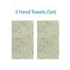 Two hand towels set with gorgeous sage green boho floral pressed flower pattern.