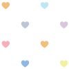 detail view pastel love heart towel pattern