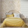 Beige watercolor wallpaper for bedroom with peel and stick vinyl, polyester, traditional, and pre-pasted options.