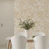 Beige watercolor wallpaper for kitchen with peel and stick vinyl, polyester, traditional, and pre-pasted options.