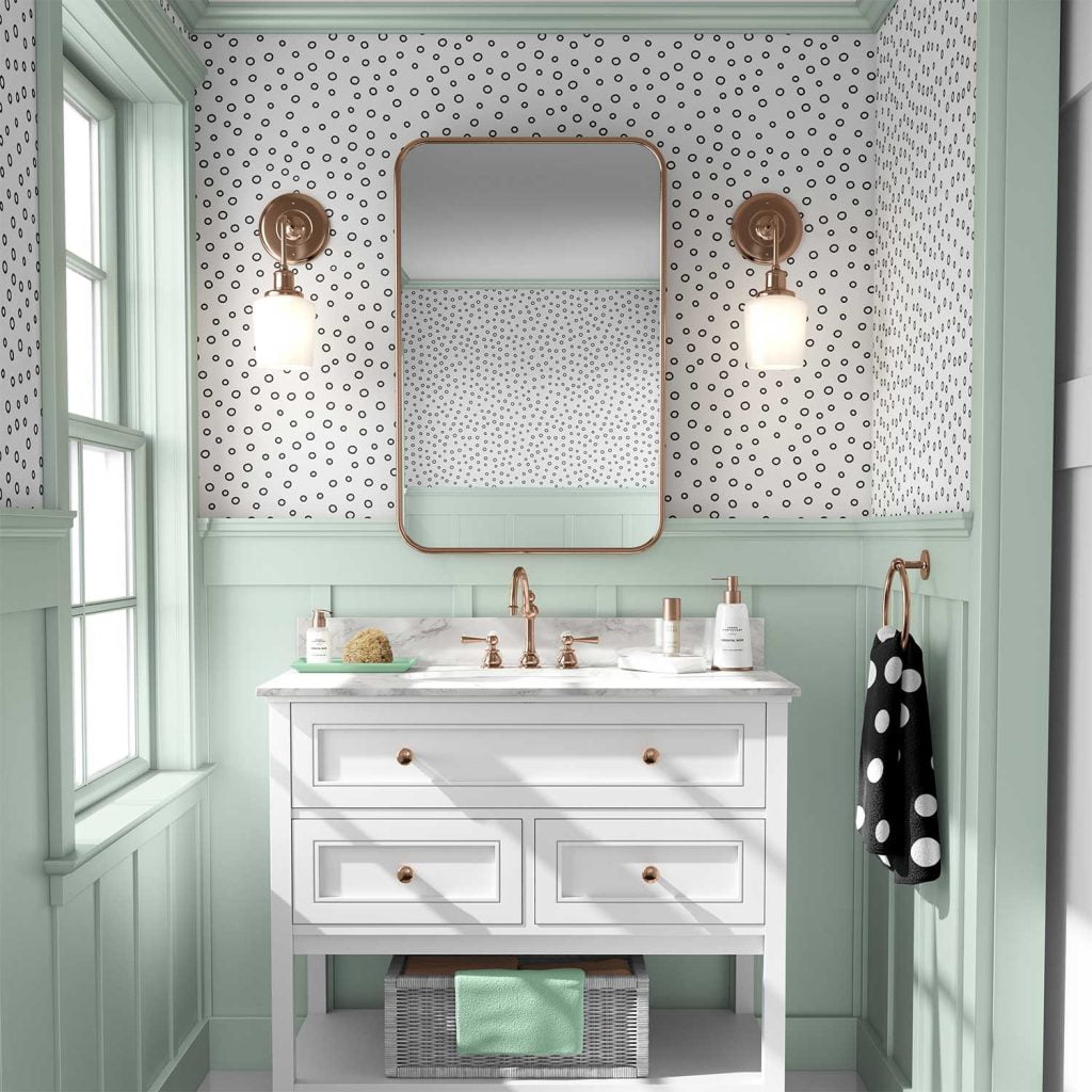 Black and White Polka Dot Wallpaper For Kids’ Rooms