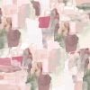 Detailed view of abstract pink removable wallpaper roll
