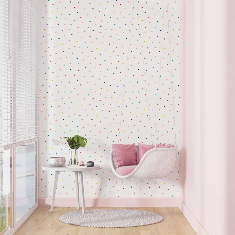 Colorful Polka Dot Wallpaper for Bedrooms, Playrooms, Nursery